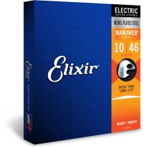 Elixir 12052 Light - Cordes En Acier Et Nickel Nanoweb Pour Guitare Électrique - .010 - .046