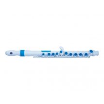 Nuvo Jflute 2.0 - Jflute - Décalage G - Résine Abs - Blanc/bleu - Avec Boîtier
