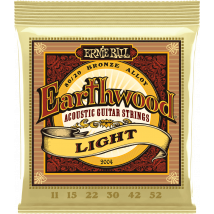 Ernie Ball 2004 Earthwood Light - Cordes 80/20 Bronze Pour Guitare Acoustique - .011 - .052