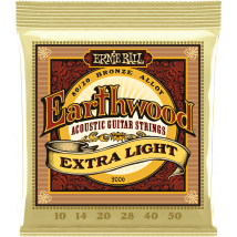 Ernie Ball 2006 Earthwood Extra Light - Cordes 80/20 Bronze Pour Guitare Acoustique - .010 - .050
