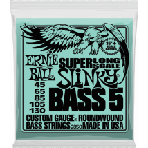 Ernie Ball Slinky Super Long Scale - Cordes En Acier Nickelé Pour Guitare Basse - 45-130