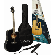 Washburn Apprentice D5ce-pack - Pack Guitare Électro-acoustique - Black
