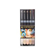 Set 5 Marqueurs Chameleon - Tons peau