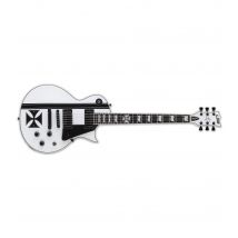 Ltd - Guitare Électrique Électrique James Hetfield Iron Cross Blanc Brillant