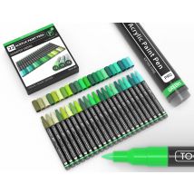 Lot De 22 Marqueurs Acrylique 0.7 Mm - Tooli-art - Vert