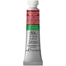 Tube De 5 Ml - Peinture Aquarelle Winsor & Newton - Rouge Foncé Sans Cadmium N°895 - Extra Fine - Opaque
