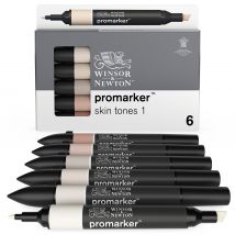 Lot De 6 Marqueurs À Double Pointe Promarker Winsor & Newton - Tons Chair N°1