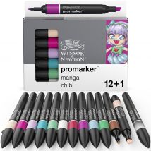 Set 12 Promarker + 1 Blender - Set Manga Chibi - Winsor & Newton