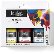 Set D'Encre Acrylic Ink Liquitex - Set Couleurs Essentielles - 3 X 30ml