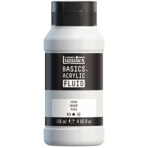 Peinture Acrylique - Basic Acrylic Fluid - Liquitex - 118 Ml - Argent - 052
