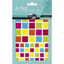 Gommettes Colorées Carrés - Initial - Maildor