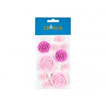 14 Accessoires En Résine - Roses - Créalia