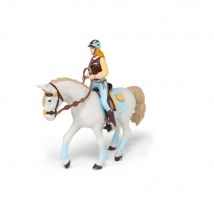 Figurine Cavalière Fashion Bleue - Papo