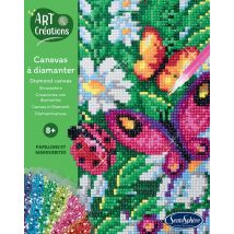 Canevas À Diamanter Sentosphère - Papillons & Marguerites