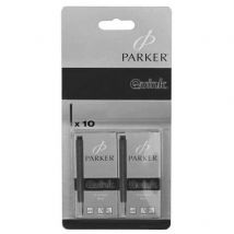 10 Cart.encre Quinck Noir Long - Waterman