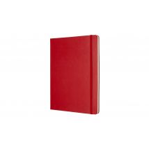 Carnet - 19 X 25 Cm - Moleskine- 192 Pages Lignées - Couverture Rigide - Rouge Écarlate