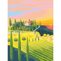 Canevas Imprimé - 40 X 52 Cm - Toscane - Dmc