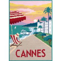 Canevas Imprimé - 40 X 52 Cm - Cannes - Dmc