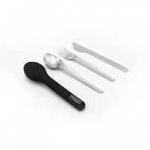 Lot De 3 Couverts En Inox + Pochette De Transport En Silicone - Yoko