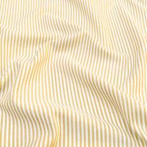 Coupon De Tissu Domotex - Rayé - Viscose - Blanc/jaune - 100 X 140 Cm