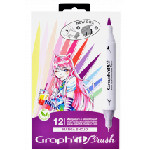 Lot De 12 Marqueurs Brush - Graph'it - Manga Shojo - Graph'IT