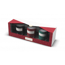 Set De 3 Mini Bougies Heart & Home - Nuit Étoilée, Sapin De Noël, Noël Au Coin Du Feu
