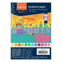 Florence - Papier Cartonné Lisse A4 12x5 Brights