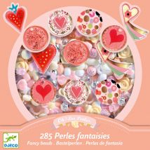Perles Fantaisies : Coeurs - Djeco - 285 Pièces