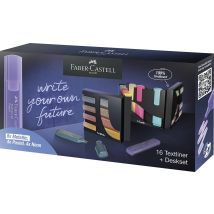 Coffret 24 Surligneurs Textliner + Présentoir De Bureau - Faber-castell - Metallic, Pastel, Neon - Faber Castell