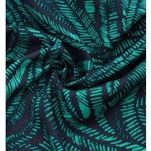 Coupon Tissu Promod Couture - Viscose - Feuillage Bleu-vert - 3m X 137cm