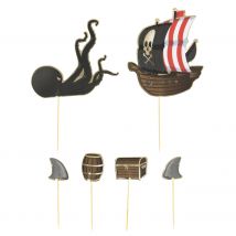 6 Decorations Pirates Pour Gat - Tim & Puce Factory