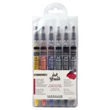 Lot De 6 Brush Encre Aquarellable - Sennelier - Irisée