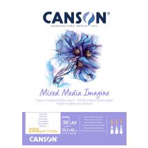 Canson Imagine - Bloc Encollé - A3 - 50 Feuilles - Blanc - Canson