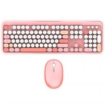 Pack Sans Fil Clavier + Souris Mobility Labs - Pure Color - Rose
