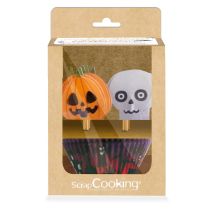 Lot De 24 Caissettes Et 24 Cake Toppers Scrapcooking - Halloween - Scrapcooking