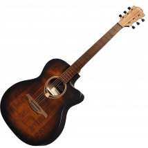 Lâg Tramontane 70 - Guitare Électro-acoustique - Auditorium Cutaway - Black & Brown