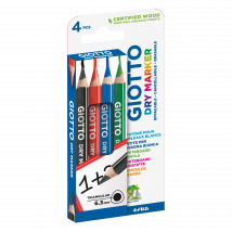 Lot De 4 Crayons Effaçables - Giotto - Coloris Assortis - Dry Marker