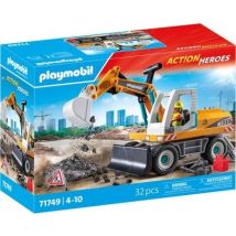 Playmobil - Pelleteuse Mécanique Et Ouvrier - 71749 - La Construction
