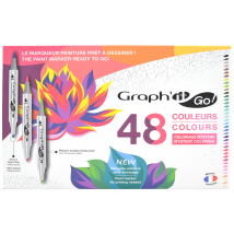 Lot De 48 Marqueurs Acryliques Double Pointe - Graph’it Go - Couleurs Assorties - Graph'IT