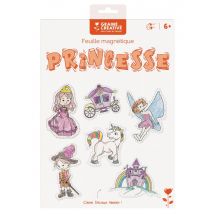 6 Feuilles Magnétiques - Princesse - Graine Creative