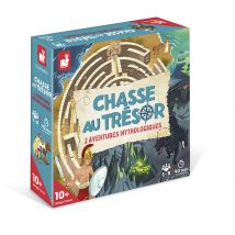 Jeux De Société Enfant - Jeu Collaboratif - Chasse Au Trésor - 2 Aventures Mythologiques - 30 Cartes + 1 Carte À Trou + 1 Livret Indices - Janod