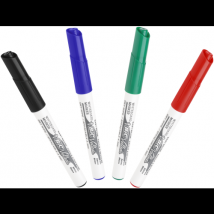 Lot De 5 Marqueurs Effaçables À Sec Bic - Velleda 1741 - Bleu / Noir / Rouge / Vert - Pointe En Ogive Moyenne