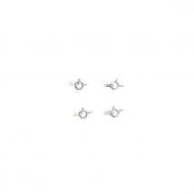 Fermoirs À Ressort X4 - 6 Mm - Acier Inoxydable Argenté - Créalia