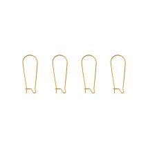 Boucles D'Oreilles Dormeuses X4 - 33 Mm - Acier Inoxydable Doré - Créalia