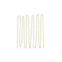 Chaîne Mailles Forçat - 1,5 M - Acier Inoxydable Doré - Créalia