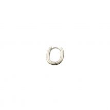 Boucles D'Oreilles Créoles Ovales - 16 X 15 Mm - Acier Inoxydable Argenté - Créalia