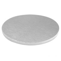 Carton Rond - Argent - Diamètre 30cm - Gatodéco - Patisdecor