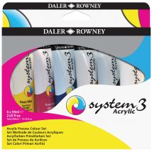 Lot De 6 Tubes De Peinture Acrylique 59 Ml Daler Rowney - System3