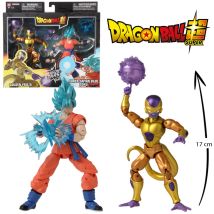Lot De 2 Figurines Dragon Ball Z - Golden Frieza Vs Ssb Goku - 17 Cm