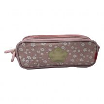 Trousse Rectangulaire 2 Compartiments Kickers - Rose - Fleur